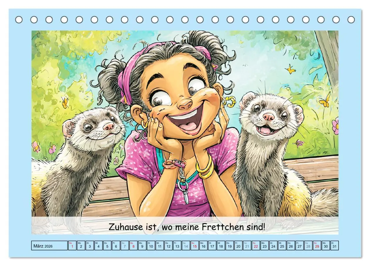 Bild: 9783516606621 | Frettchen. Lustige Cartoons und witzige Sprüche (Tischkalender 2026...
