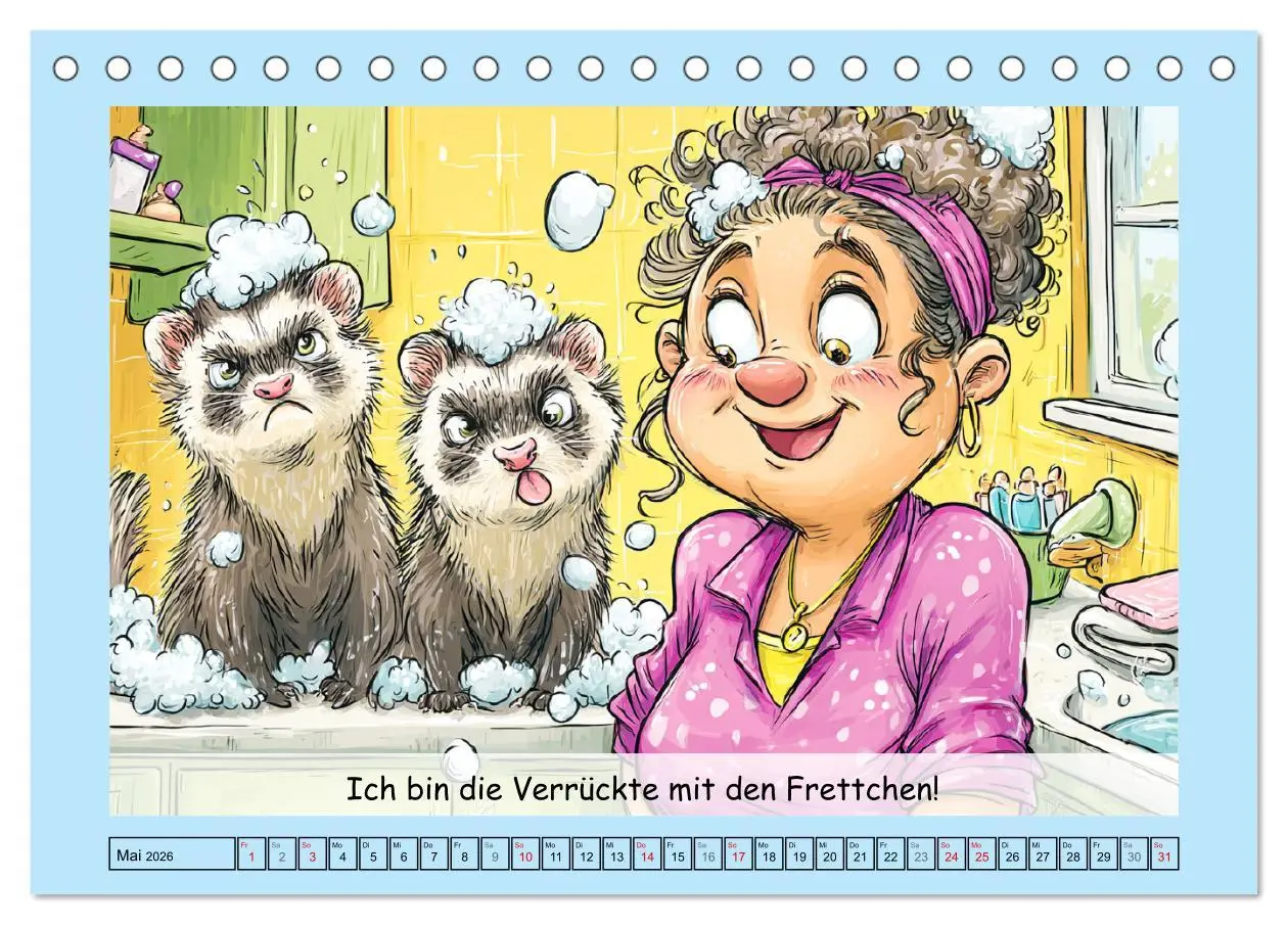 Bild: 9783516606621 | Frettchen. Lustige Cartoons und witzige Sprüche (Tischkalender 2026...
