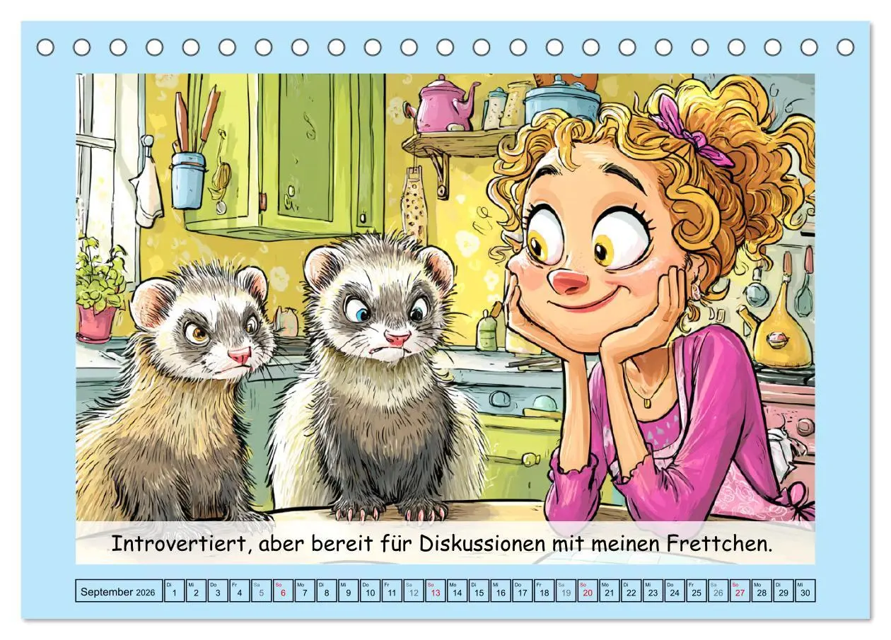 Bild: 9783516606621 | Frettchen. Lustige Cartoons und witzige Sprüche (Tischkalender 2026...