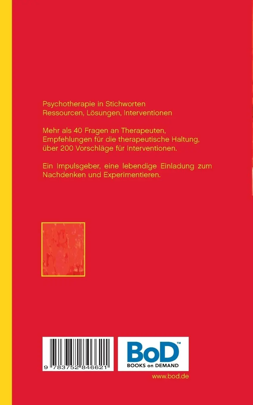 Rückseite: 9783752846621 | Psychotherapie in Stichworten | Ressourcen, Lösungen, Interventionen