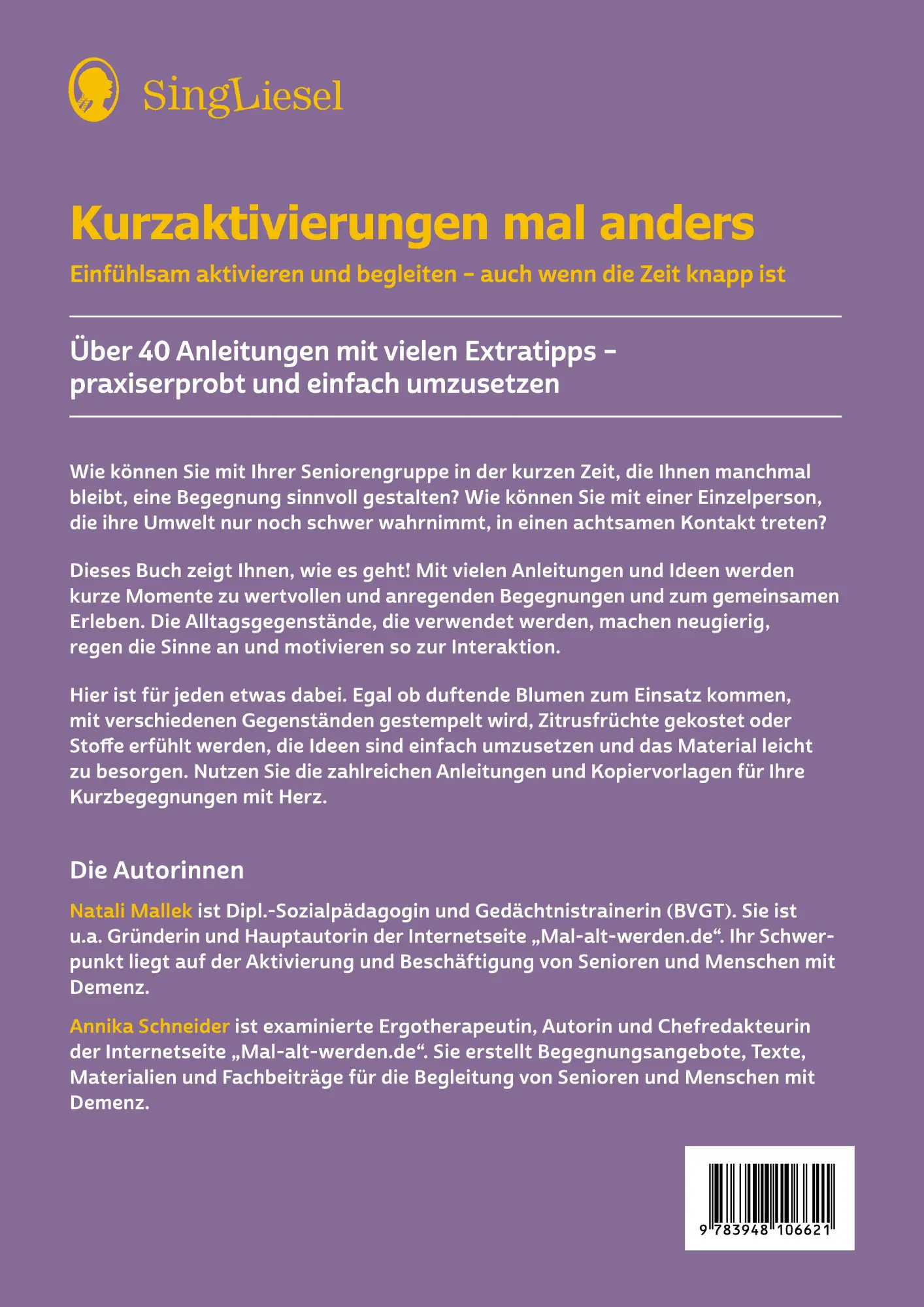 Bild: 9783948106621 | Kurzaktivierungen mal anders. Beliebte und einfühlsame...