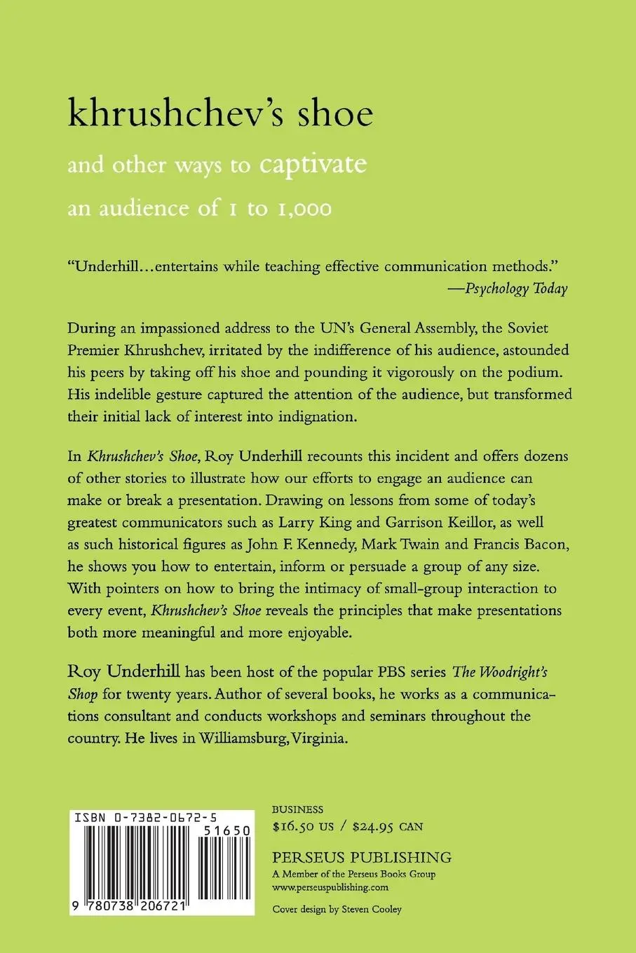 Rückseite: 9780738206721 | Khrushchev's Shoe | Roy Underhill | Taschenbuch | Englisch | 2002