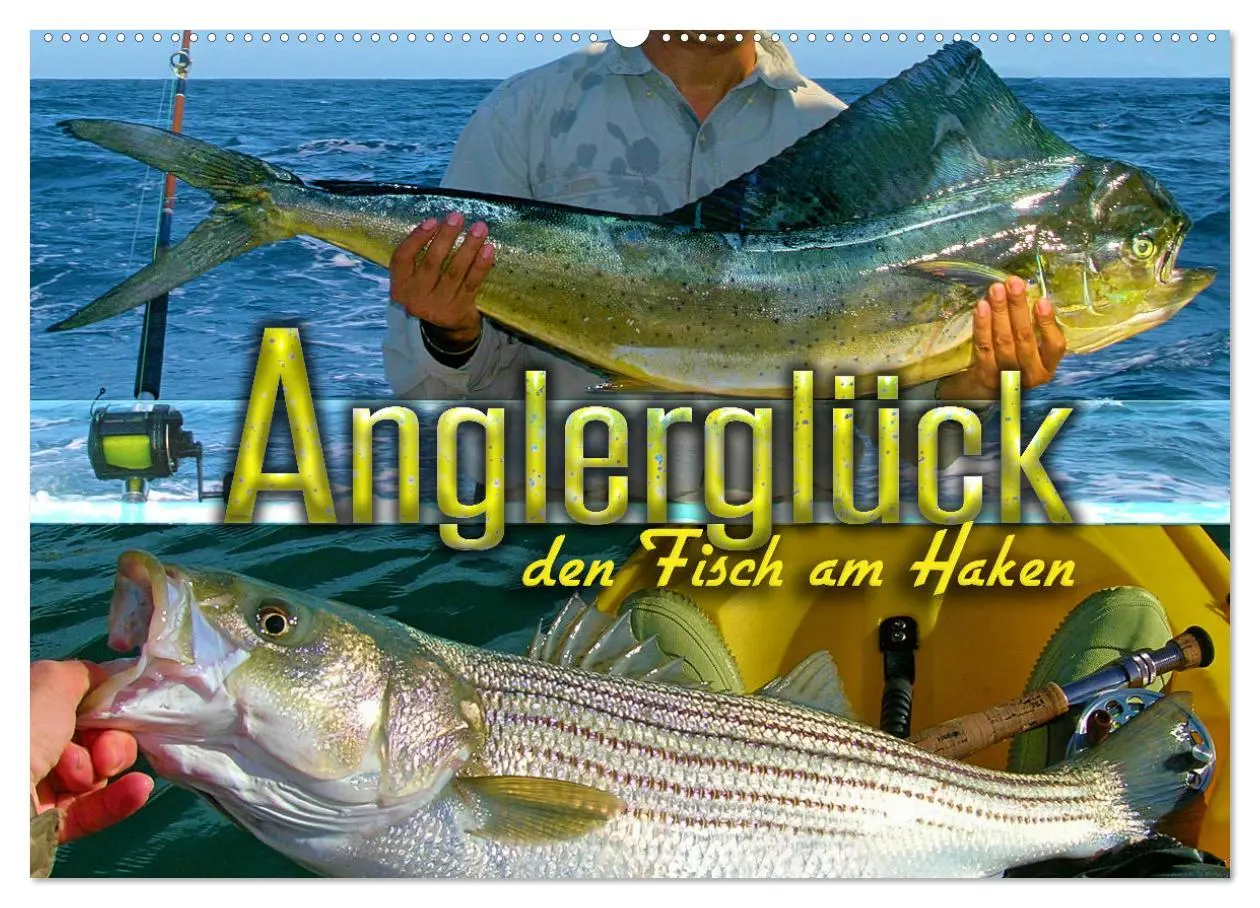 Cover: 9783457436721 | Anglerglück - den Fisch am Haken (Wandkalender 2026 DIN A2 quer),...