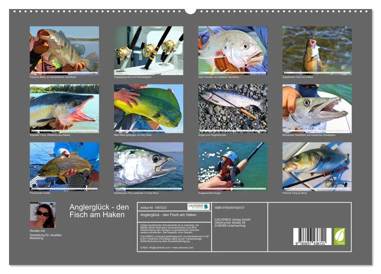 Bild: 9783457436721 | Anglerglück - den Fisch am Haken (Wandkalender 2026 DIN A2 quer),...