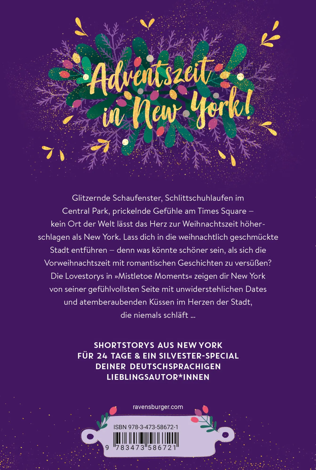 Rückseite: 9783473586721 | Mistletoe Moments. Ein Adventskalender. Lovestorys für 24 Tage plus...