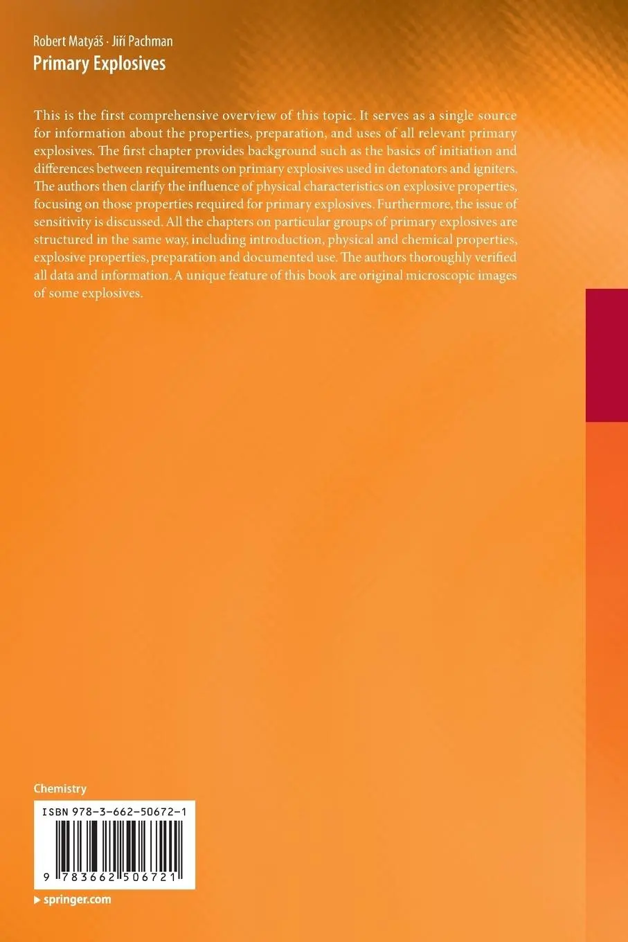 Rückseite: 9783662506721 | Primary Explosives | Robert Matyá¿ (u. a.) | Taschenbuch | xix | 2016