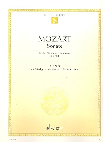 Cover: 9790001086721 | Sonate D Kv381 | Wolfgang Amadeus Mozart | Buch | Deutsch | 1984