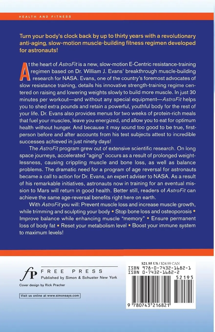 Rückseite: 9780743216821 | Astrofit | The Astronaut Program for Anti-Aging | Evans (u. a.) | Buch
