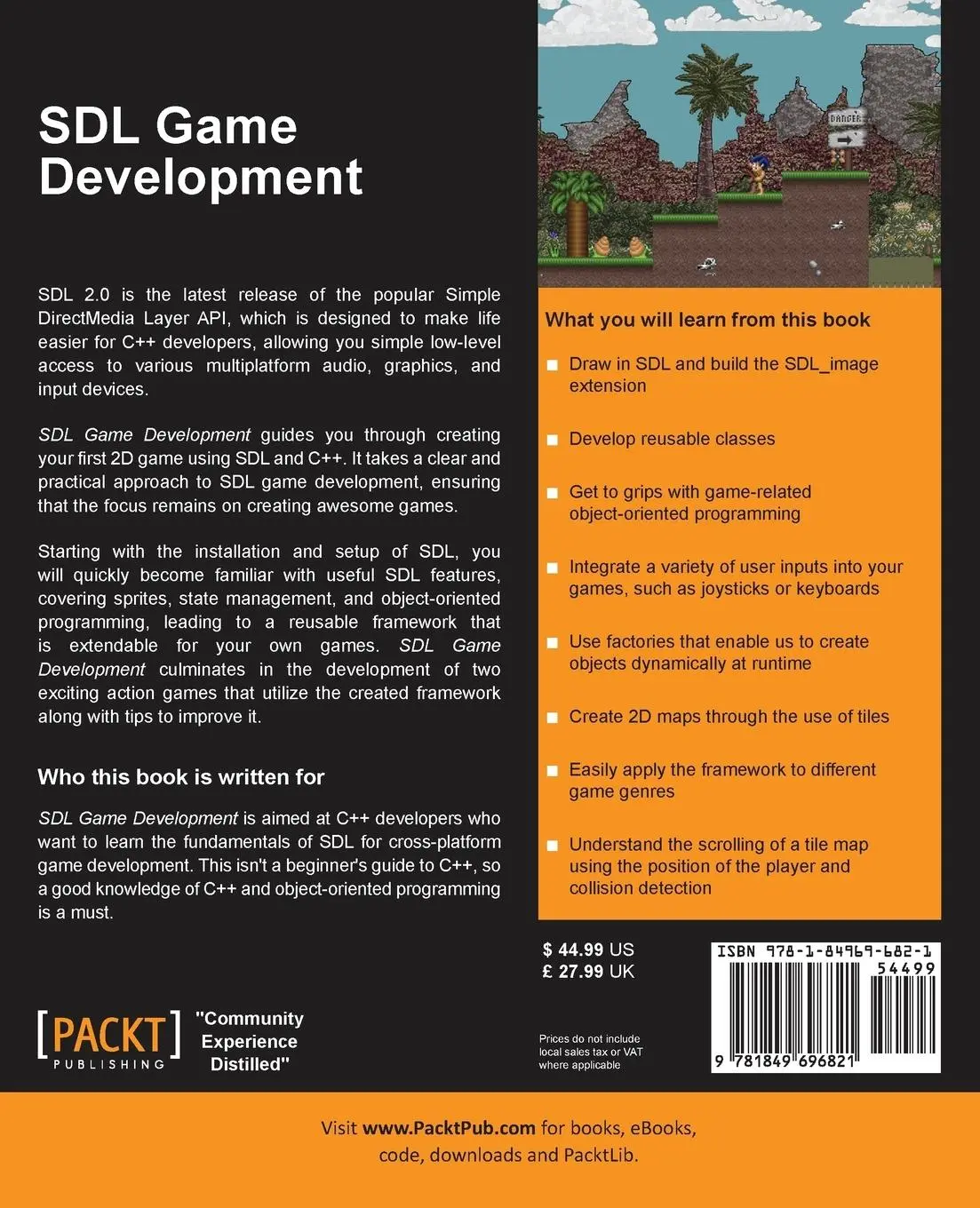 Rückseite: 9781849696821 | Sdl Game Development | Shaun Mitchell | Taschenbuch | Englisch | 2013
