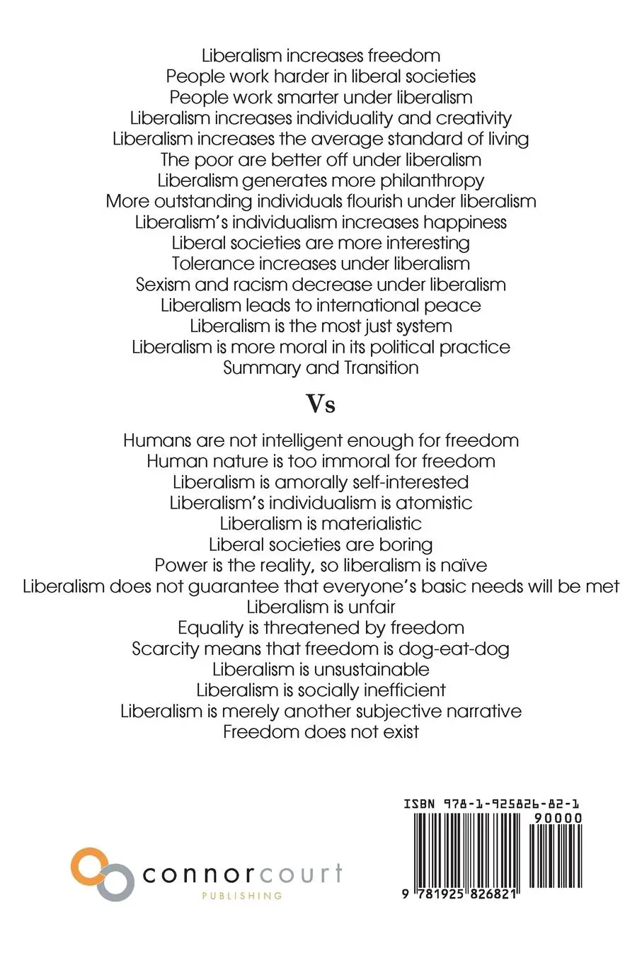 Rückseite: 9781925826821 | Liberalism | Pro &amp; Con | Stephen R C Hicks | Taschenbuch | Englisch