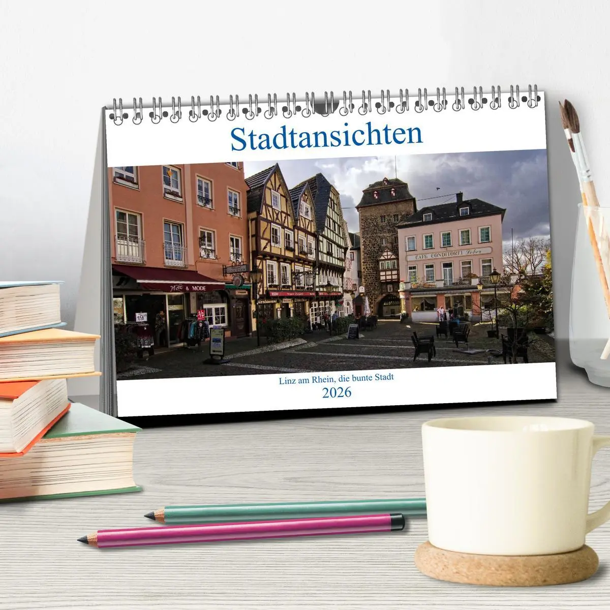 Bild: 9783457806821 | Stadtansichten, Linz am Rhein die bunte Stadt (Tischkalender 2026...