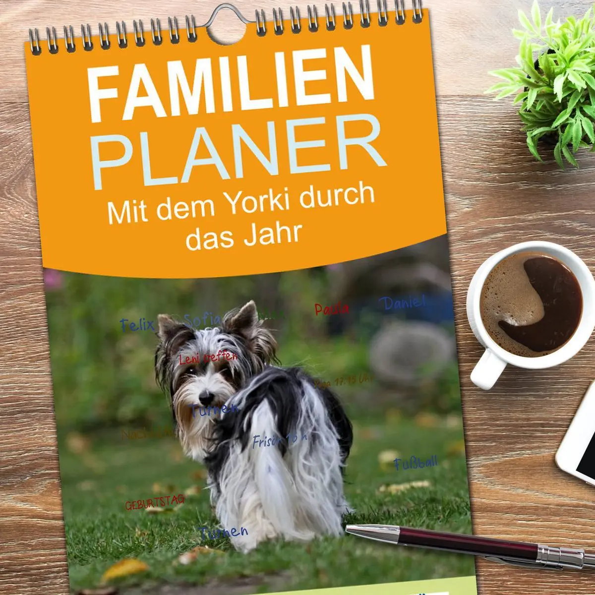 Bild: 9783516516821 | Familienplaner 2026 - Mit dem Yorki durch das Jahr mit 5 Spalten...