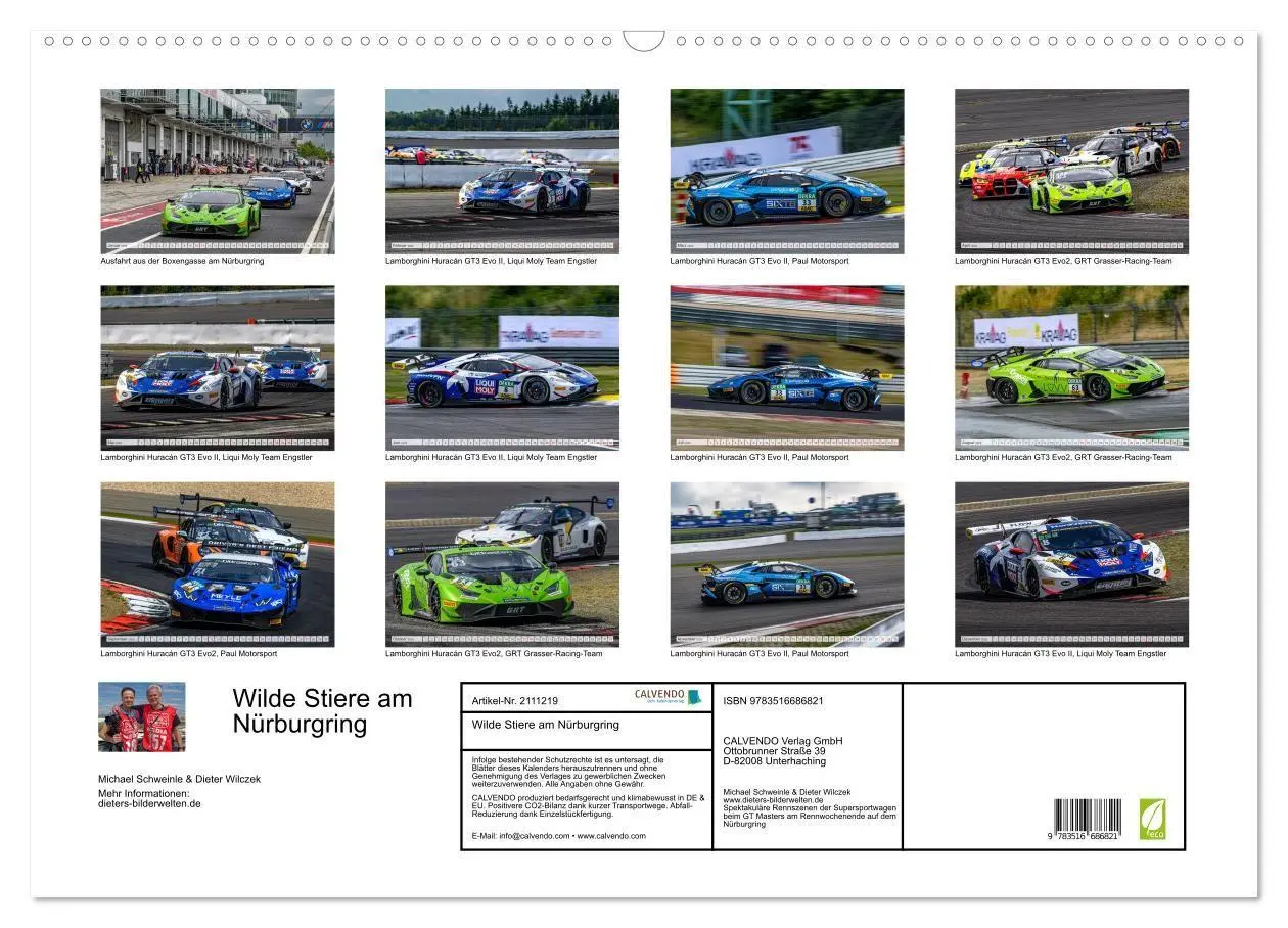 Bild: 9783516686821 | Wilde Stiere am Nürburgring (Wandkalender 2026 DIN A2 quer),...
