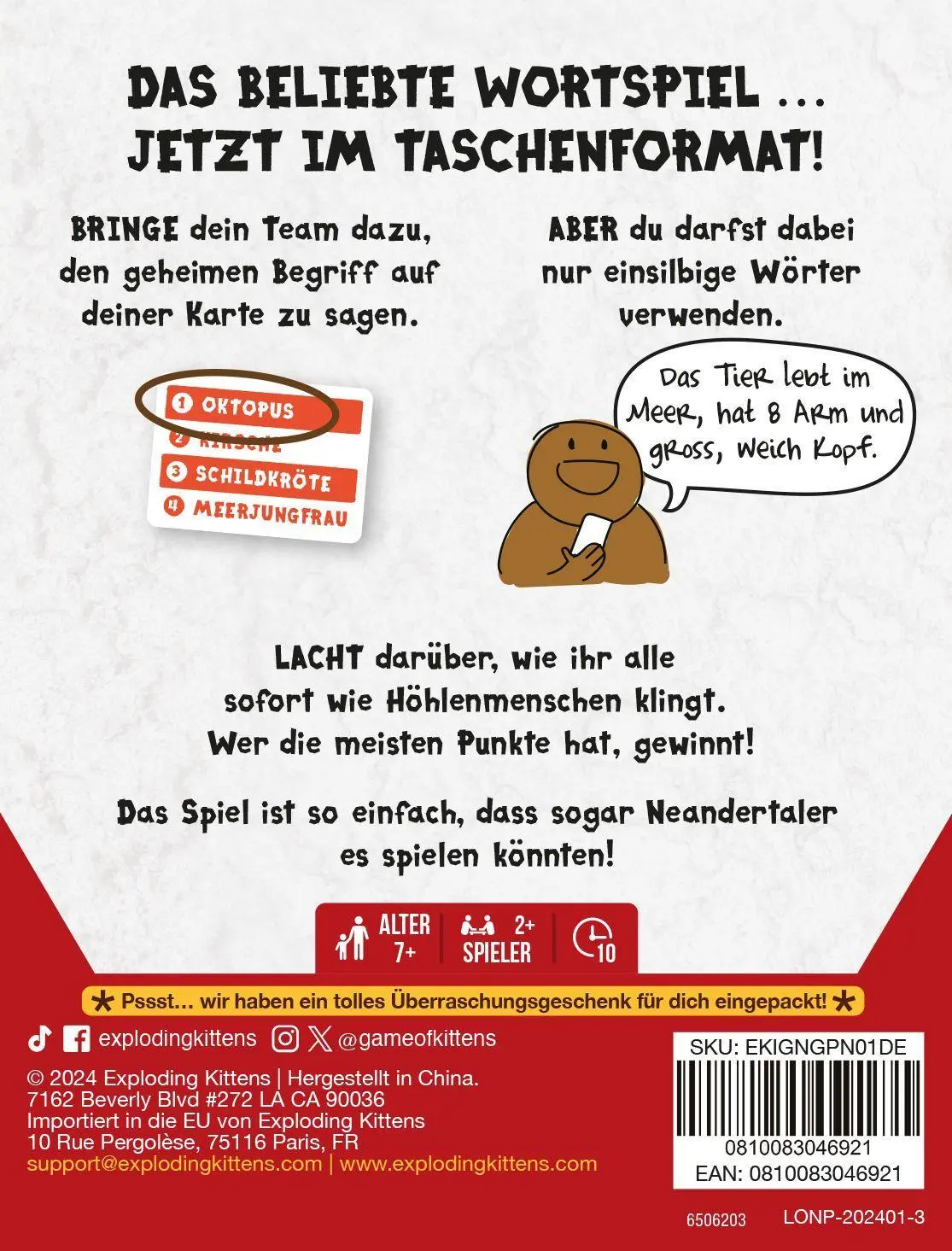 Bild: 810083046921 | Poesie für Neandertaler: Grab &amp; Game | Francesca Slade (u. a.) | Spiel