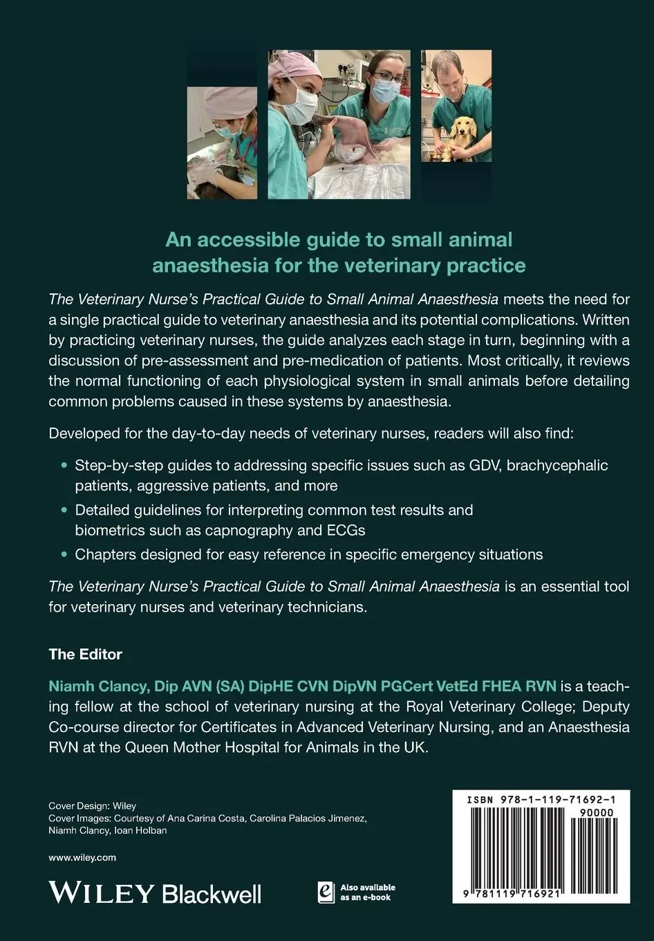 Rückseite: 9781119716921 | The Veterinary Nurse's Practical Guide to Small Animal Anaesthesia