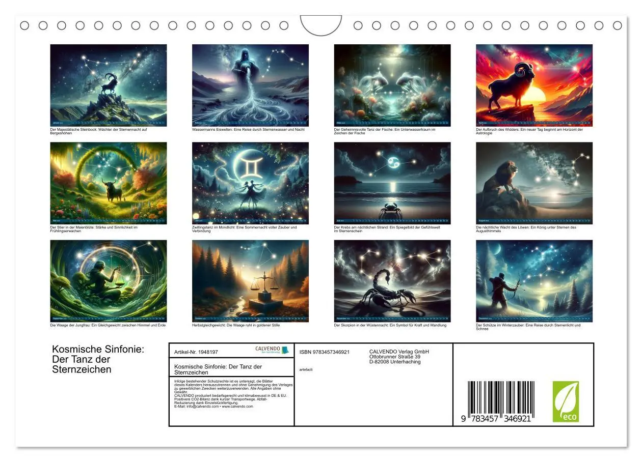 Bild: 9783457346921 | Kosmische Sinfonie: Der Tanz der Sternzeichen (Wandkalender 2026...