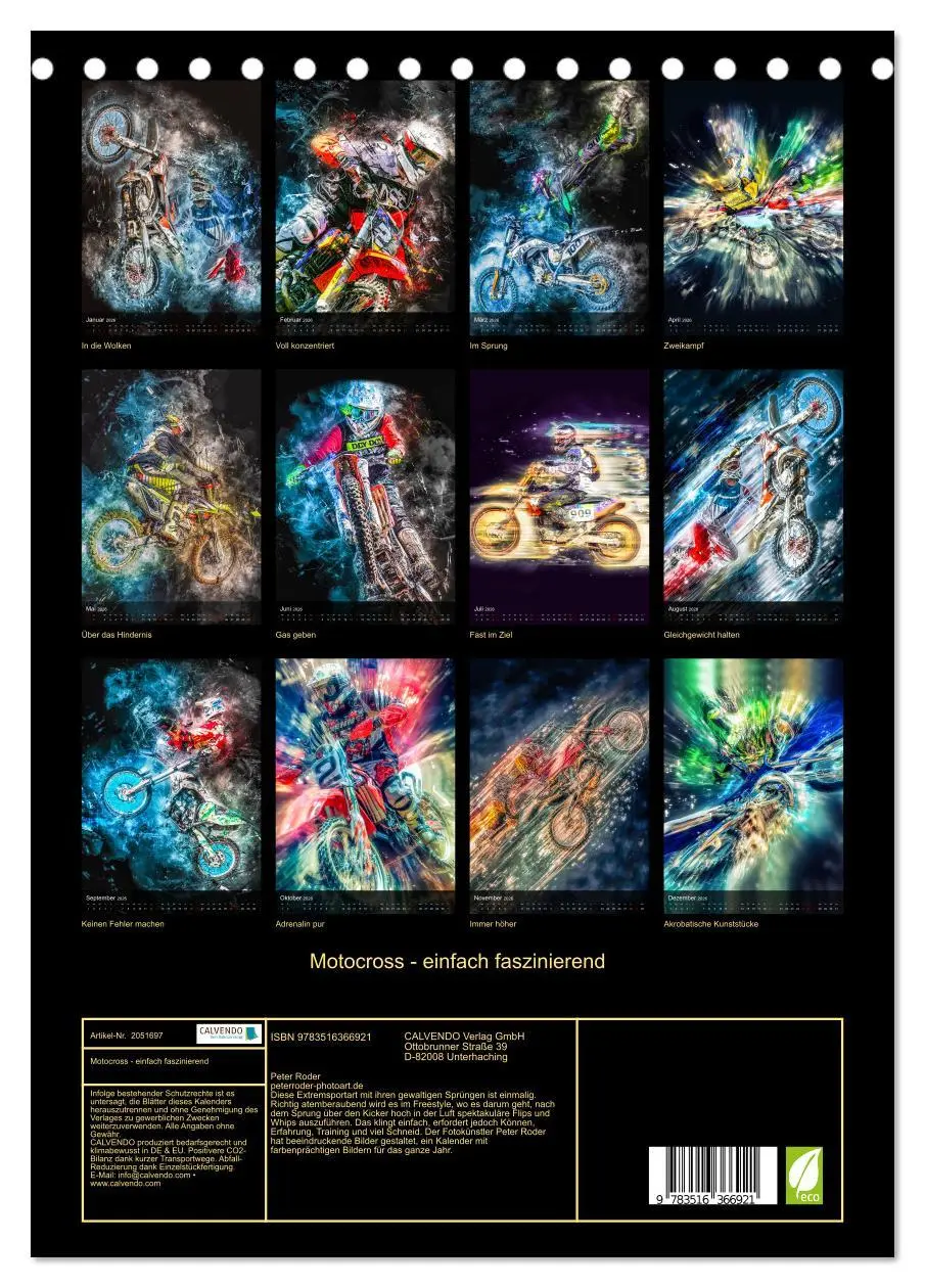 Bild: 9783516366921 | Motocross - einfach faszinierend (Tischkalender 2026 DIN A5 hoch),...