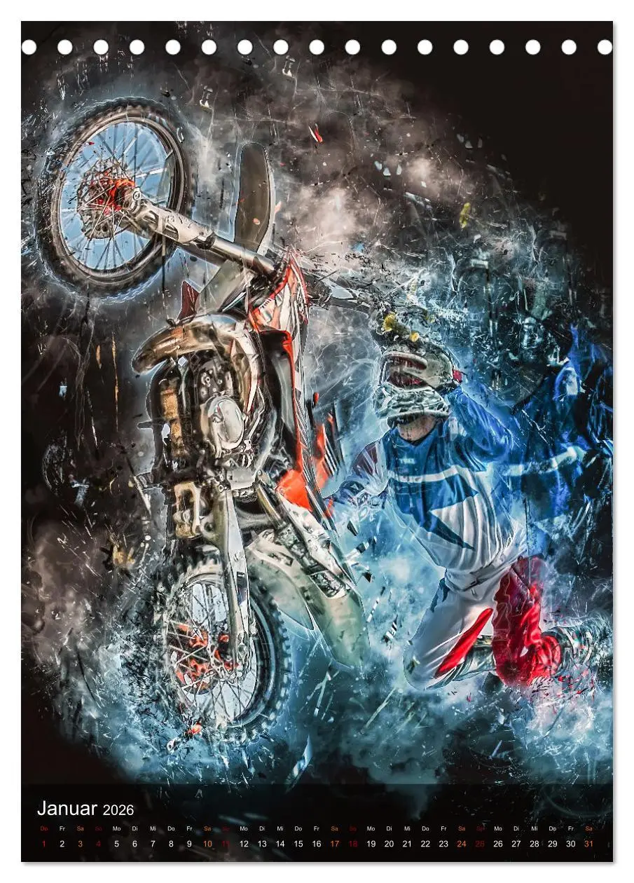Bild: 9783516366921 | Motocross - einfach faszinierend (Tischkalender 2026 DIN A5 hoch),...