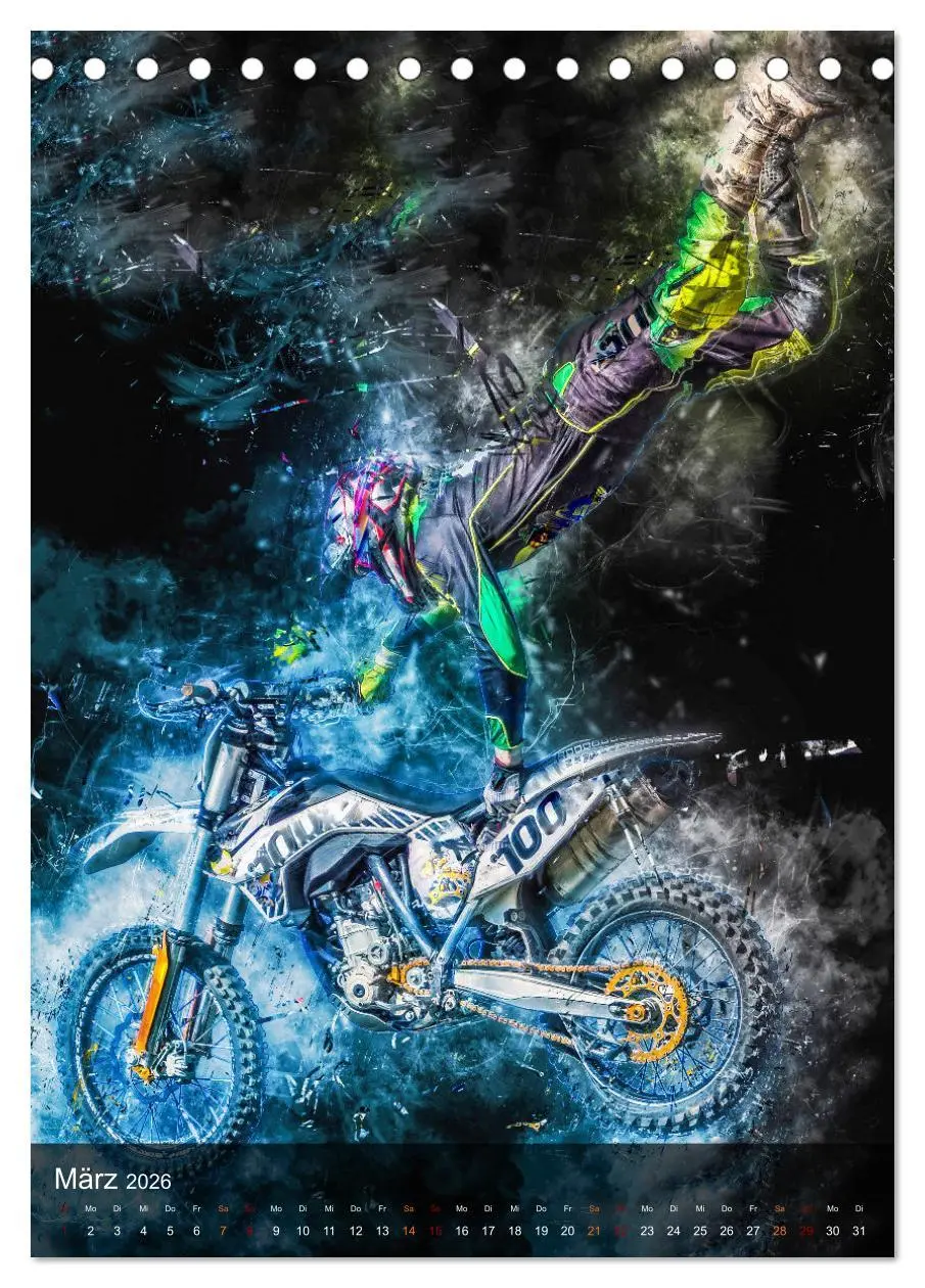 Bild: 9783516366921 | Motocross - einfach faszinierend (Tischkalender 2026 DIN A5 hoch),...