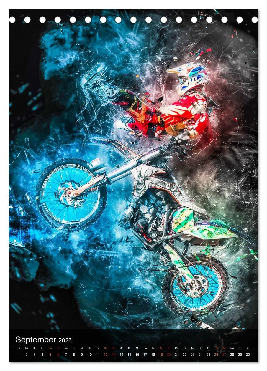 Bild: 9783516366921 | Motocross - einfach faszinierend (Tischkalender 2026 DIN A5 hoch),...