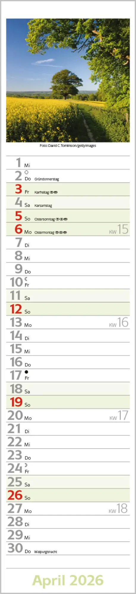 Bild: 9783731886921 | Augenblicke Langplaner 2026 | Langplaner | Verlag Korsch | Kalender