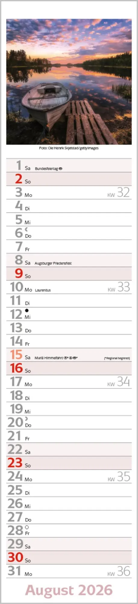 Bild: 9783731886921 | Augenblicke Langplaner 2026 | Langplaner | Verlag Korsch | Kalender
