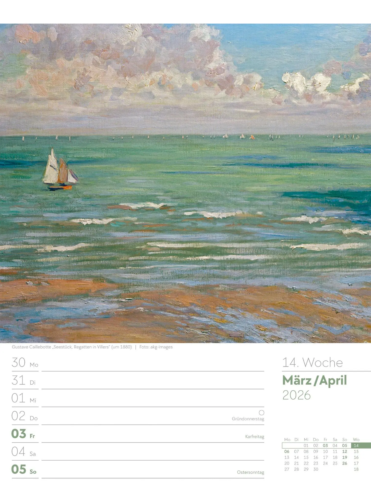 Bild: 9783838426921 | Kunstwelt - Impressionismus und Klassische Moderne - Wochenplaner...