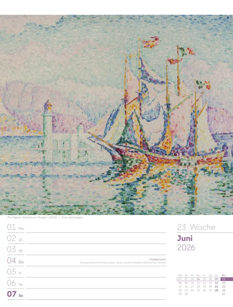 Bild: 9783838426921 | Kunstwelt Wochenplaner Kalender 2026 Impressionismus und Klassische...