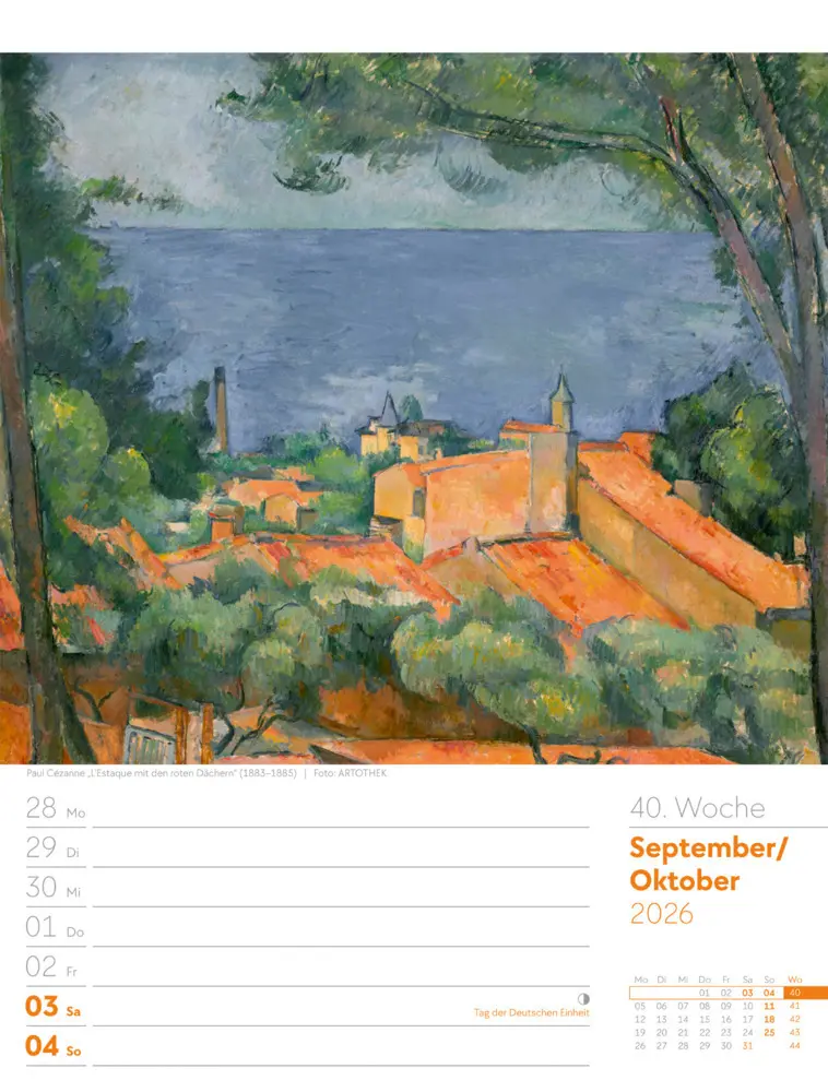 Bild: 9783838426921 | Kunstwelt Wochenplaner Kalender 2026 Impressionismus und Klassische...