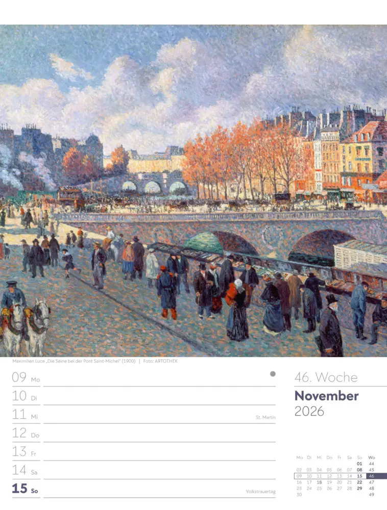 Bild: 9783838426921 | Kunstwelt Wochenplaner Kalender 2026 Impressionismus und Klassische...