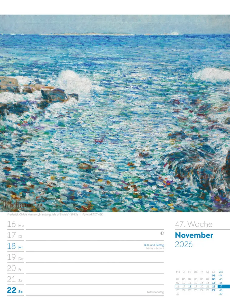Bild: 9783838426921 | Kunstwelt Wochenplaner Kalender 2026 Impressionismus und Klassische...