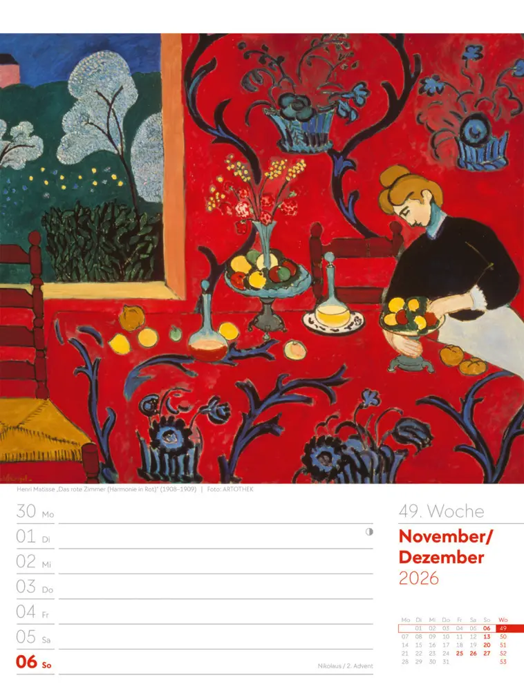 Bild: 9783838426921 | Kunstwelt Wochenplaner Kalender 2026 Impressionismus und Klassische...