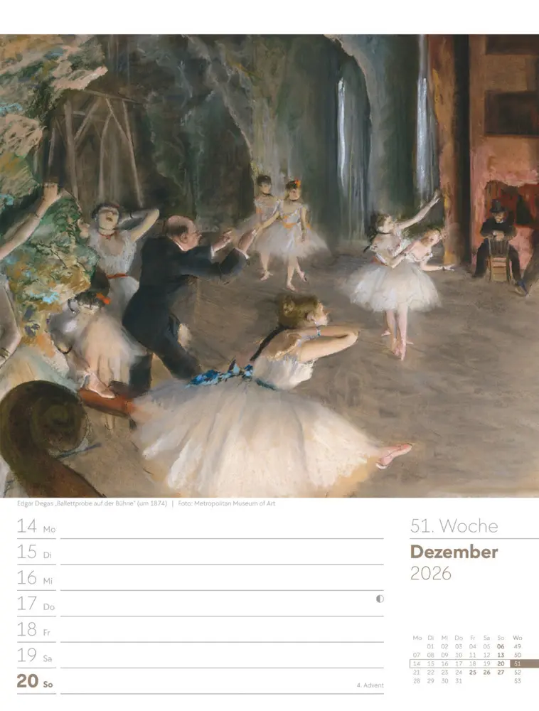 Bild: 9783838426921 | Kunstwelt Wochenplaner Kalender 2026 Impressionismus und Klassische...