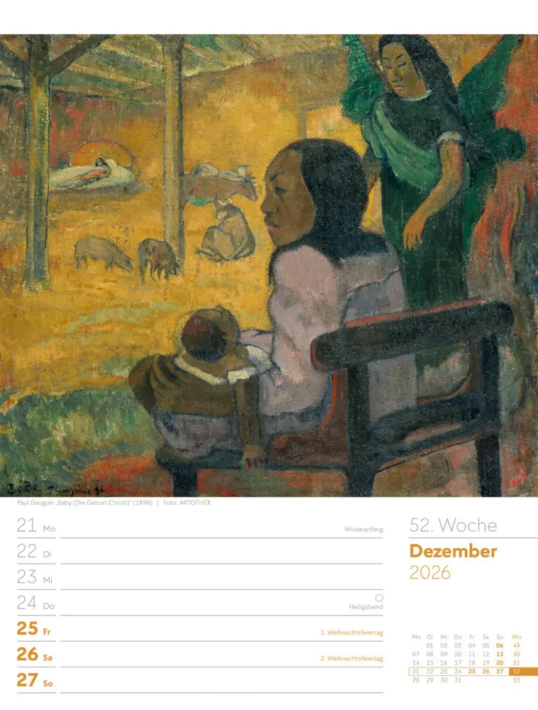 Bild: 9783838426921 | Kunstwelt Wochenplaner Kalender 2026 Impressionismus und Klassische...