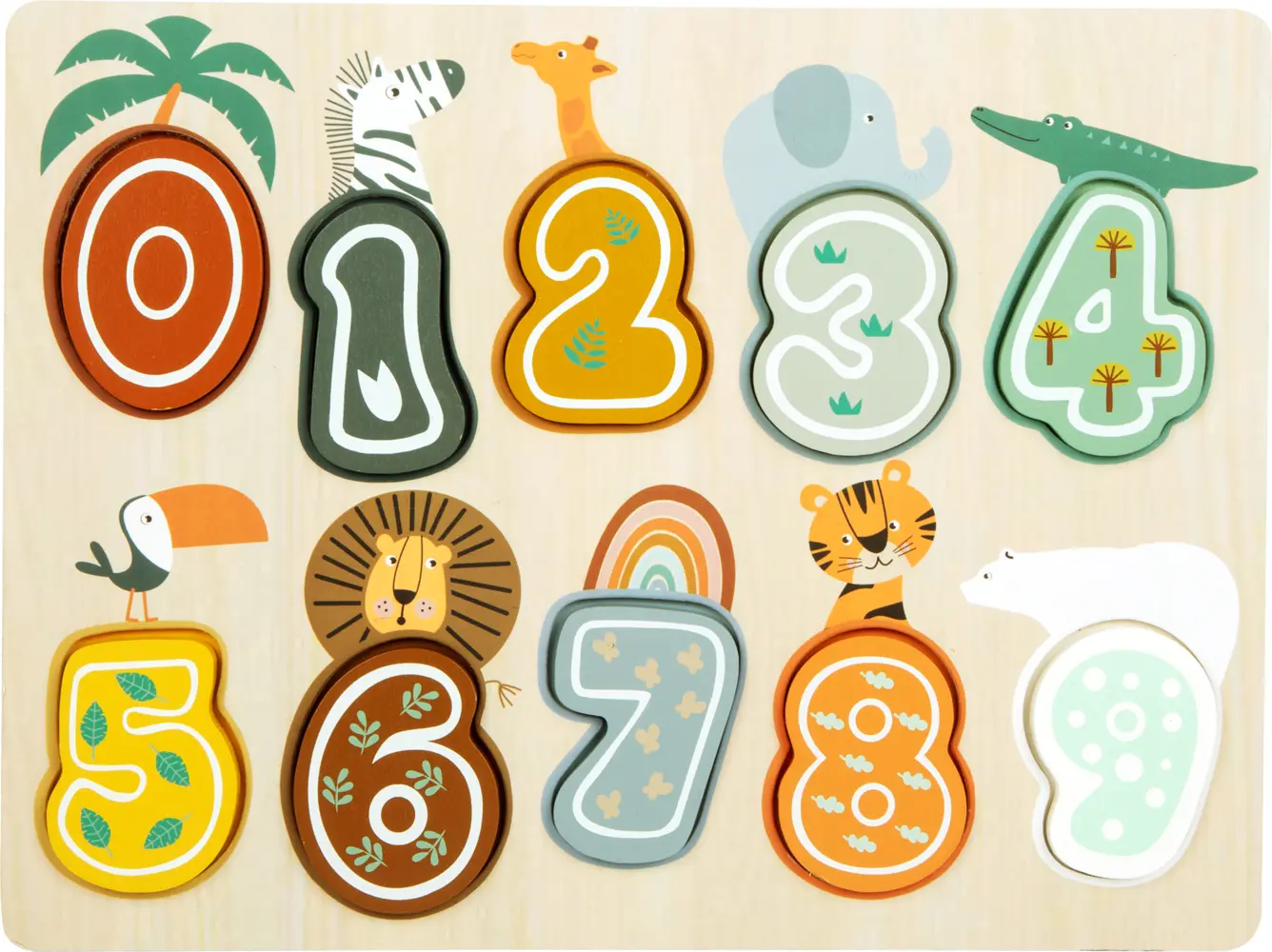 Cover: 4020972117021 | Setzpuzzle Zahlen "Safari" | small foot | Folienverpackung | 11702