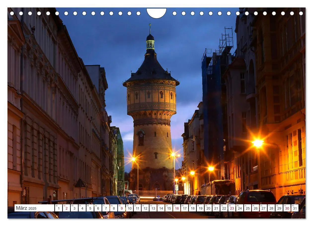 Bild: 9783435077021 | HALLE SAALE BEI NACHT (Wandkalender 2025 DIN A4 quer), CALVENDO...