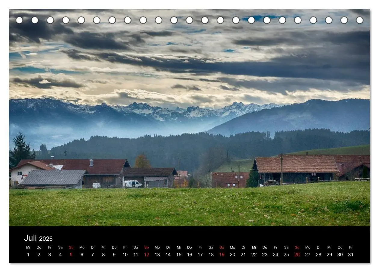 Bild: 9783516017021 | Allgäuer Impressionen (Tischkalender 2026 DIN A5 quer), CALVENDO...
