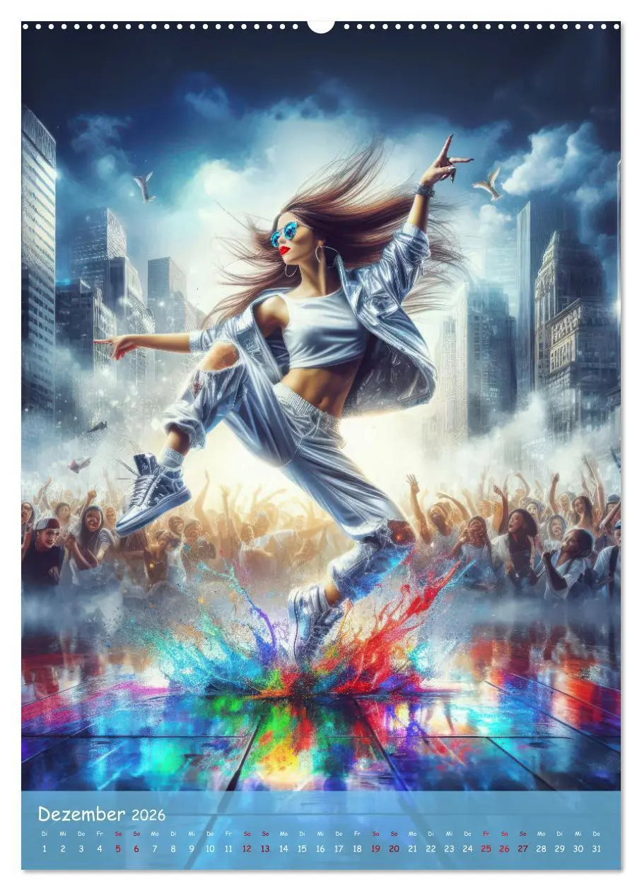 Bild: 9783516257021 | Rhythmus in Farben - Dynamische Hip-Hop-Tänzer (Wandkalender 2026...