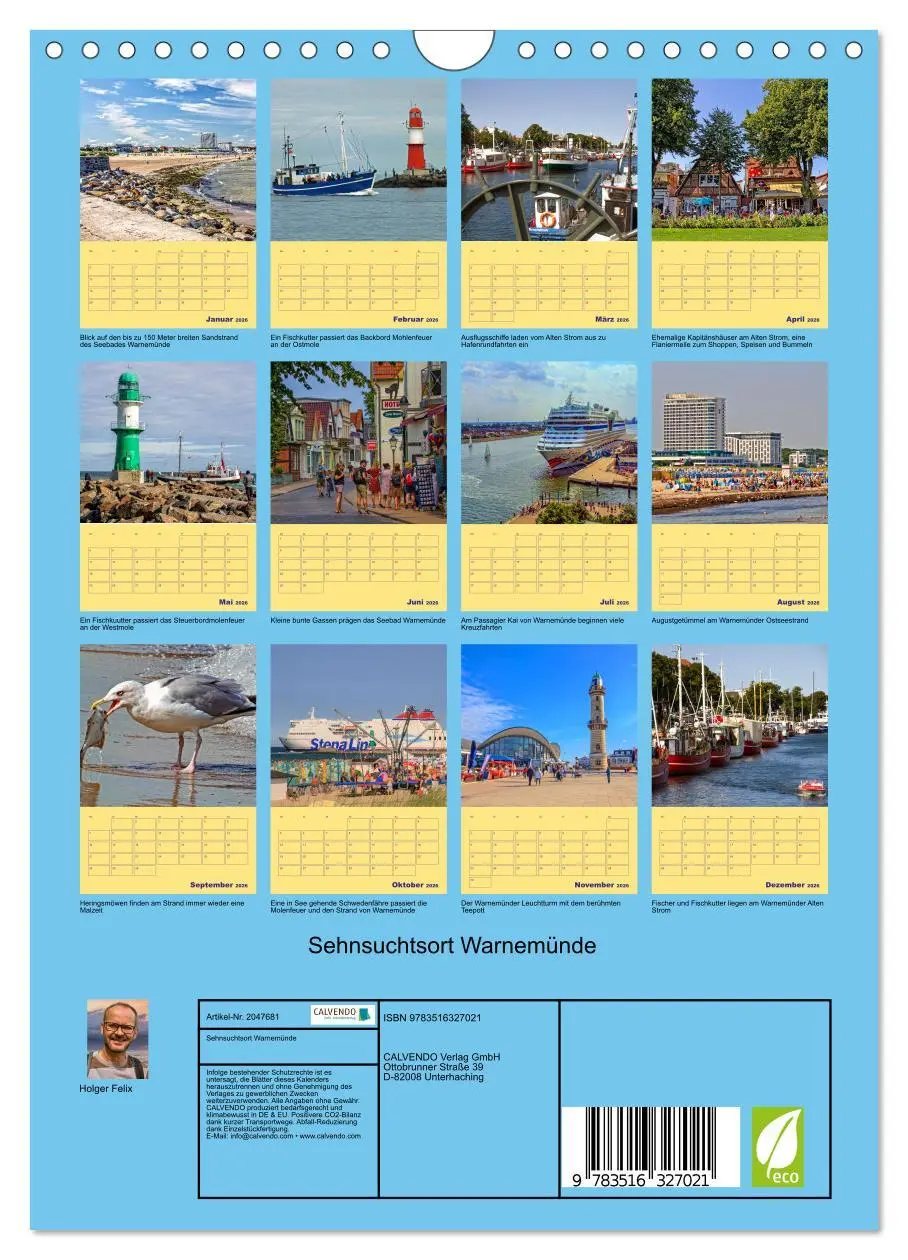 Bild: 9783516327021 | Sehnsuchtsort Warnemünde (Wandkalender 2026 DIN A4 hoch), CALVENDO...