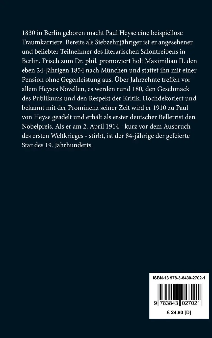 Rückseite: 9783843027021 | In der Geisterstunde und andere Spukgeschichten | Paul Heyse | Buch