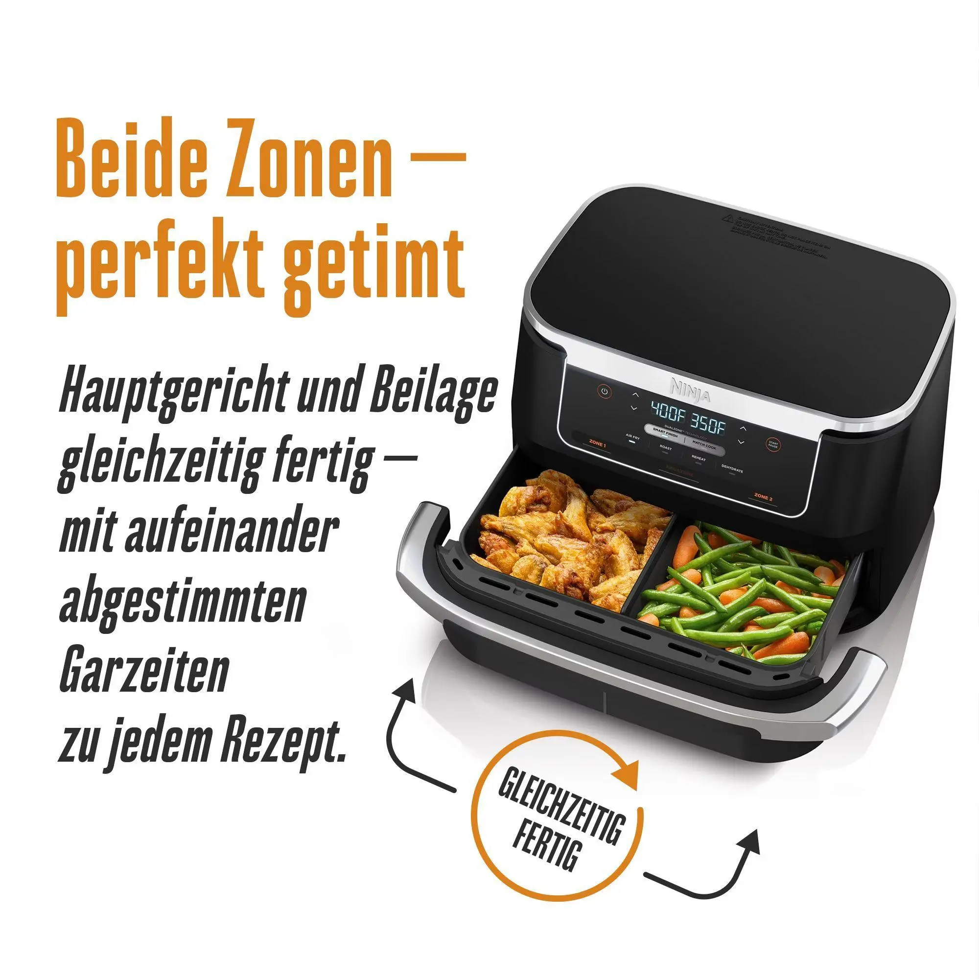 Bild: 9783911647021 | Ninja Heißluftfritteuse Rezeptbuch Dual Zone: 2 Körbe, 1 perfekte...