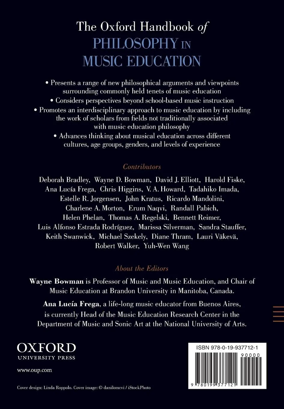 Rückseite: 9780199377121 | The Oxford Handbook of Philosophy in Music Education | Bowman (u. a.)