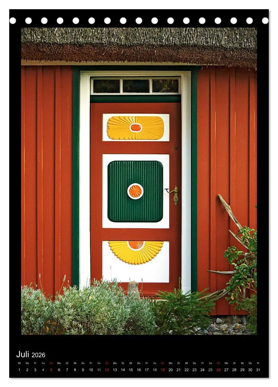 Bild: 9783516487121 | Haustüren in Prerow (Tischkalender 2026 DIN A5 hoch), CALVENDO...