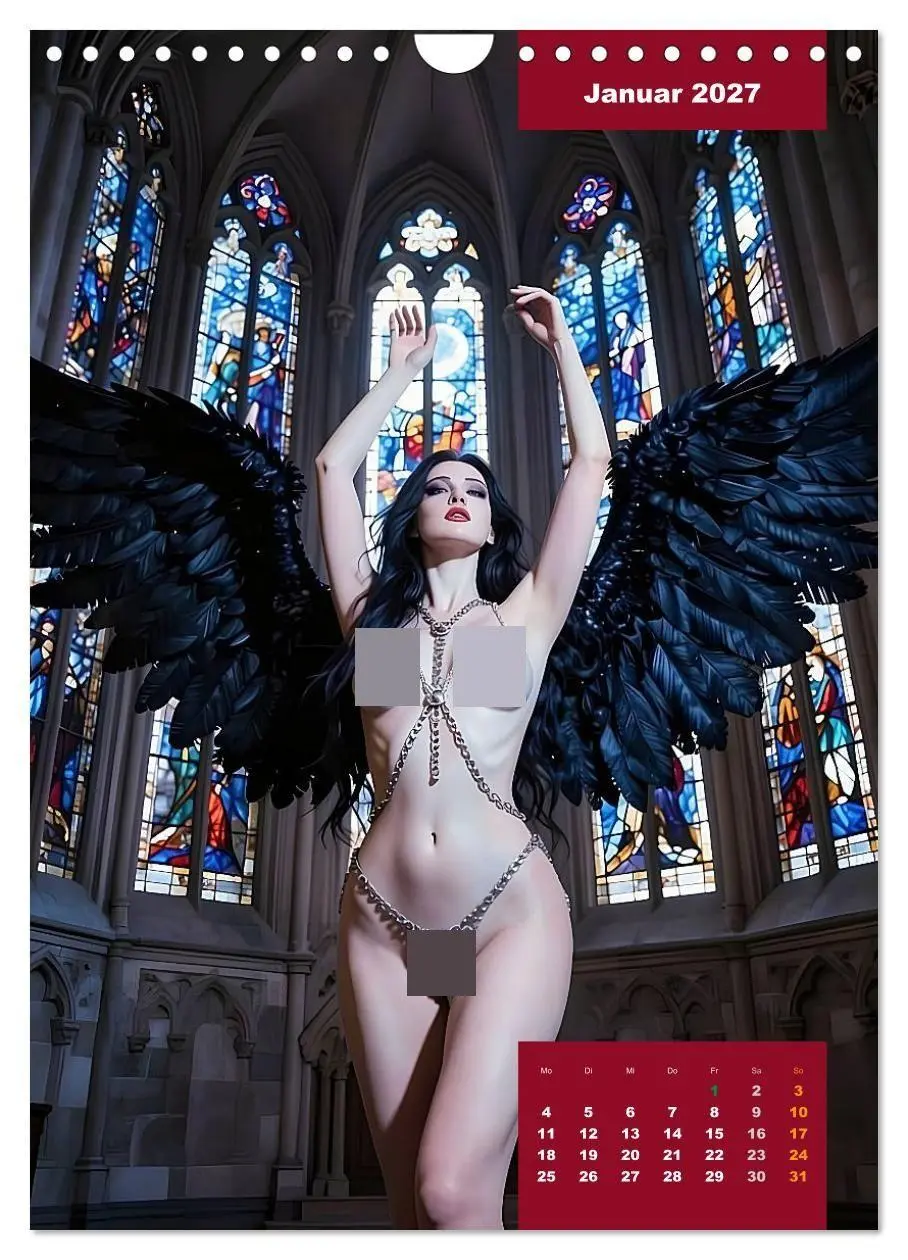 Bild: 9783516797121 | Gothic Engel (Wandkalender 2027 DIN A4 hoch), CALVENDO Monatskalender