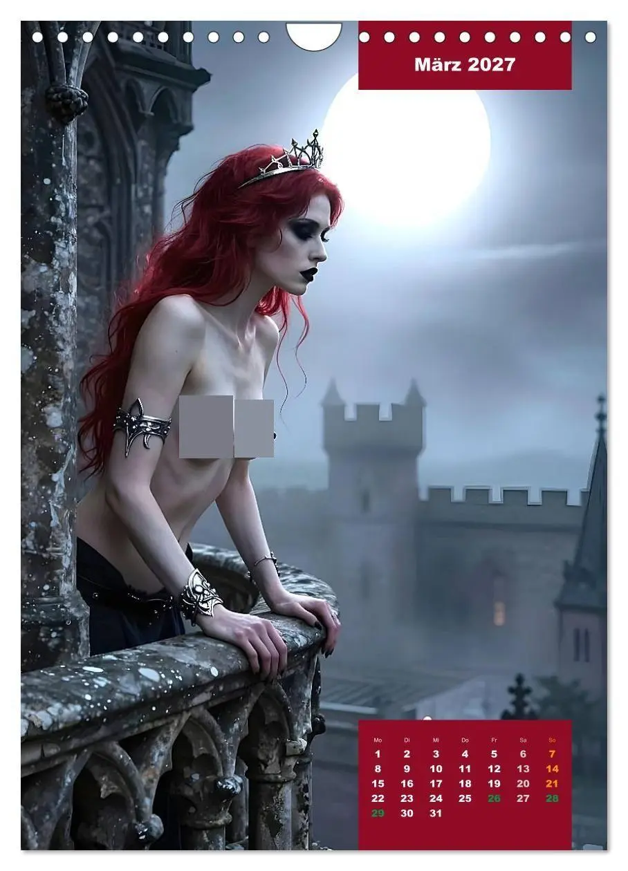 Bild: 9783516797121 | Gothic Engel (Wandkalender 2027 DIN A4 hoch), CALVENDO Monatskalender