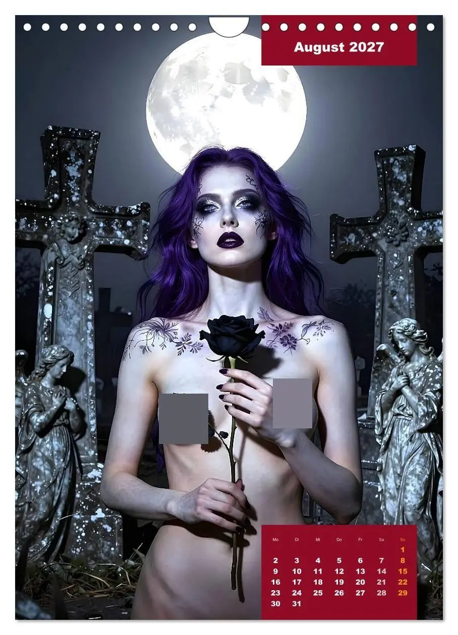 Bild: 9783516797121 | Gothic Engel (Wandkalender 2027 DIN A4 hoch), CALVENDO Monatskalender