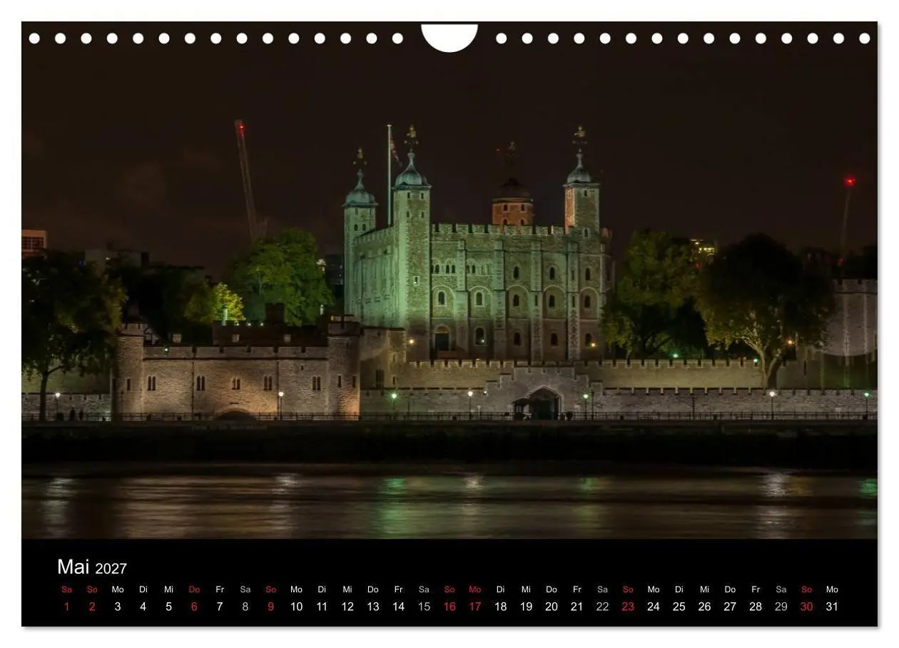 Bild: 9783569887121 | London - Nachts an der Themse (Wandkalender 2027 DIN A4 quer),...