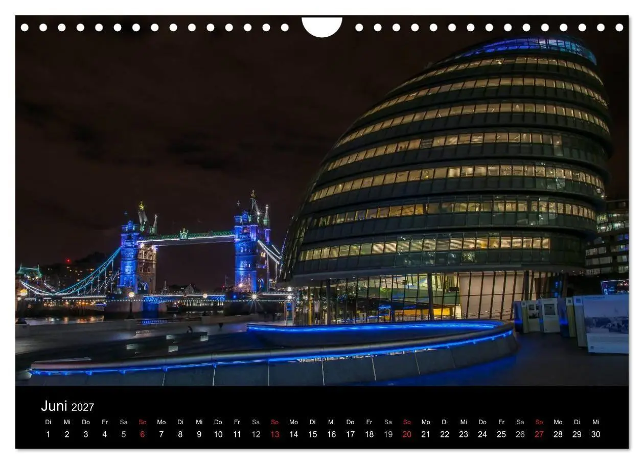 Bild: 9783569887121 | London - Nachts an der Themse (Wandkalender 2027 DIN A4 quer),...