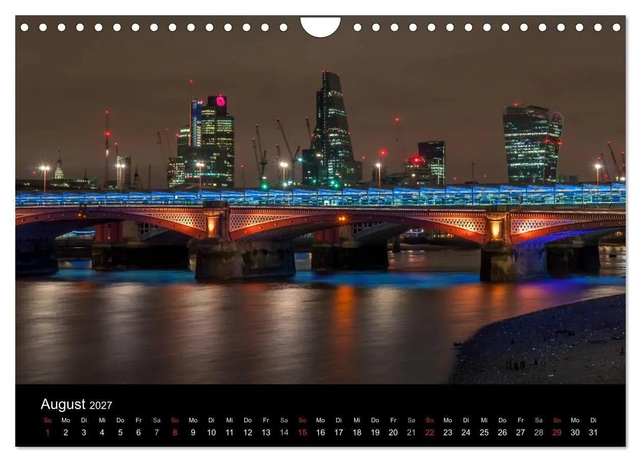 Bild: 9783569887121 | London - Nachts an der Themse (Wandkalender 2027 DIN A4 quer),...