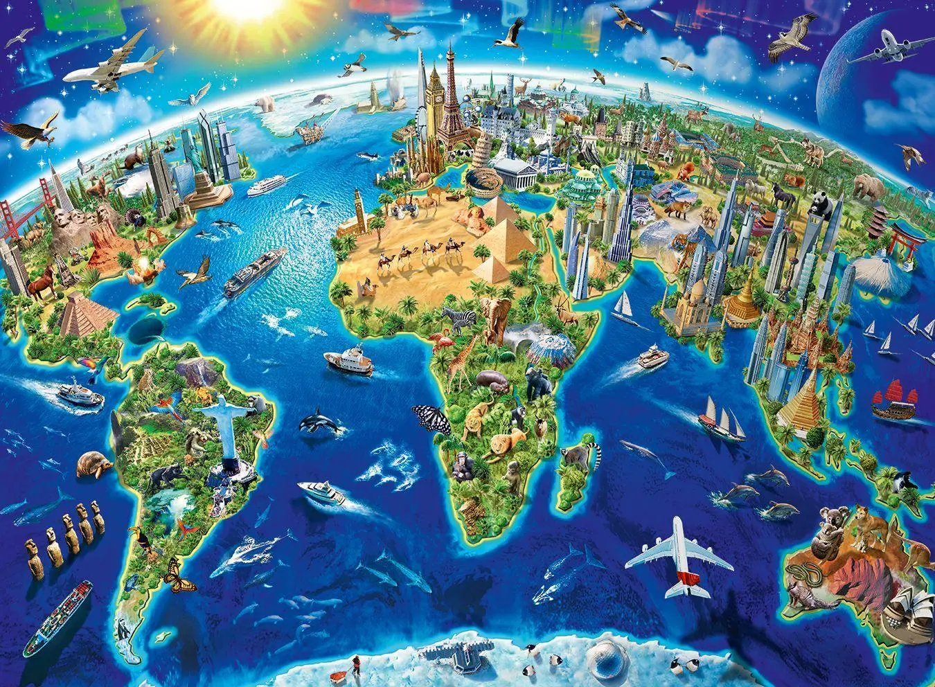 Bild: 4005556127221 | Große, weite Welt. Kinderpuzzle 200 Teile | Spiel | Kinderpuzzle